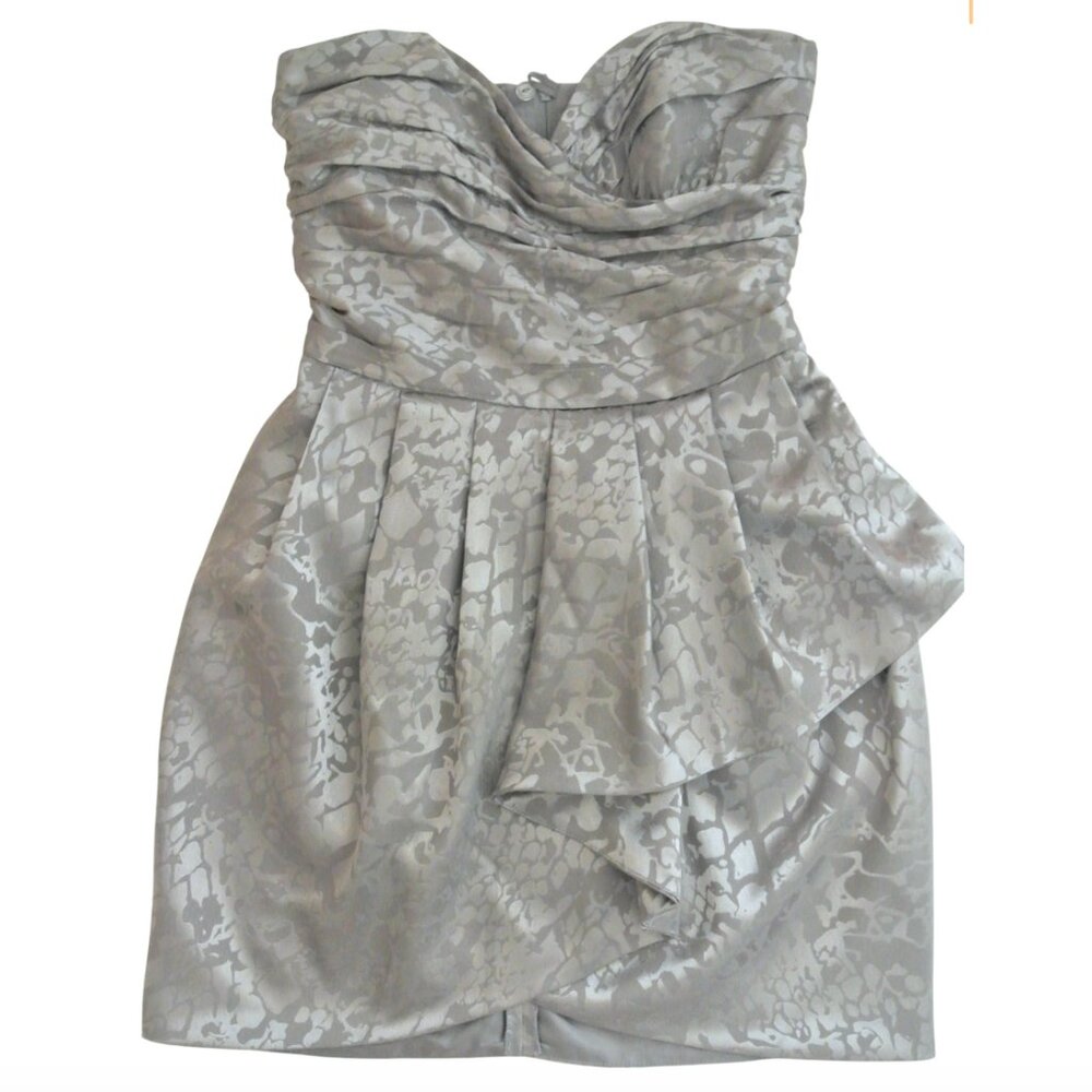 H&M strapless draped mini dress curved hem NWT sz 2